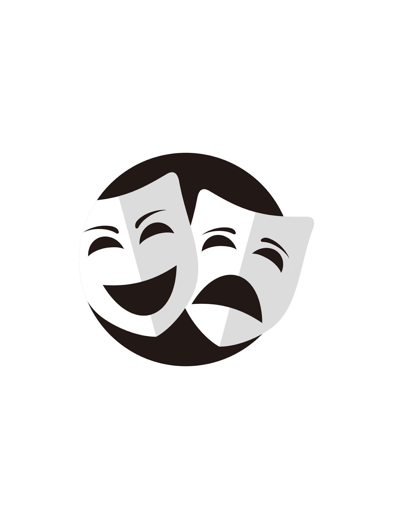 Icône de théâtre, masques de comédie et tragédie